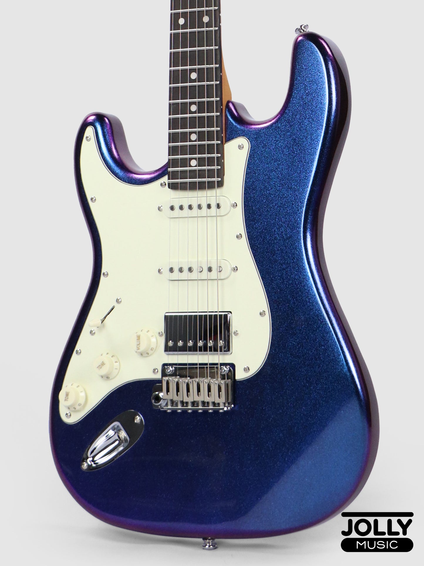 Jcraft S-3HC PRO LEFT HAND HSS Strat Roasted Maple - Chameleon