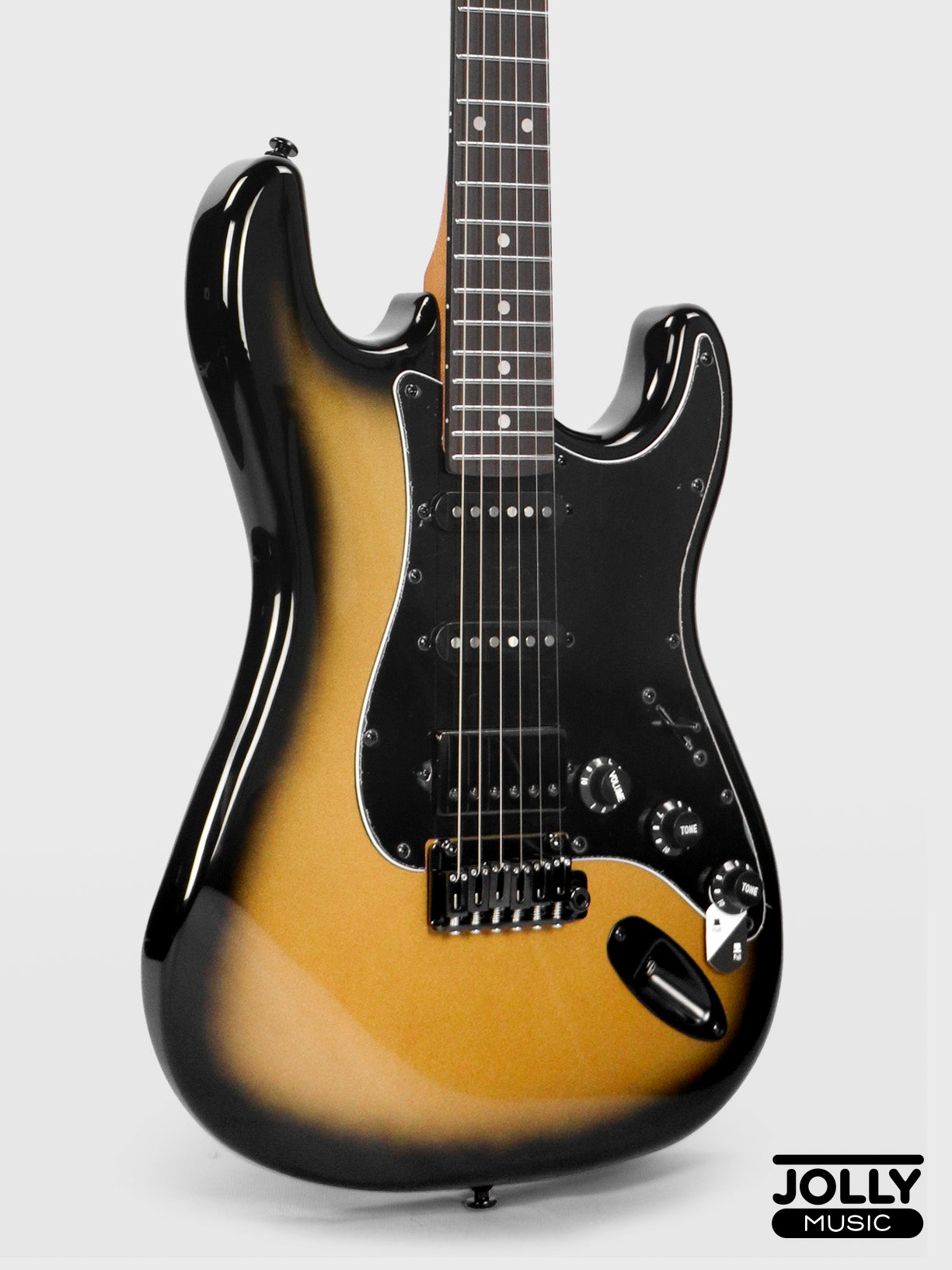 JCraft S-3HC PRO Modern HSS Electric Guitar - Gold Burst Fade