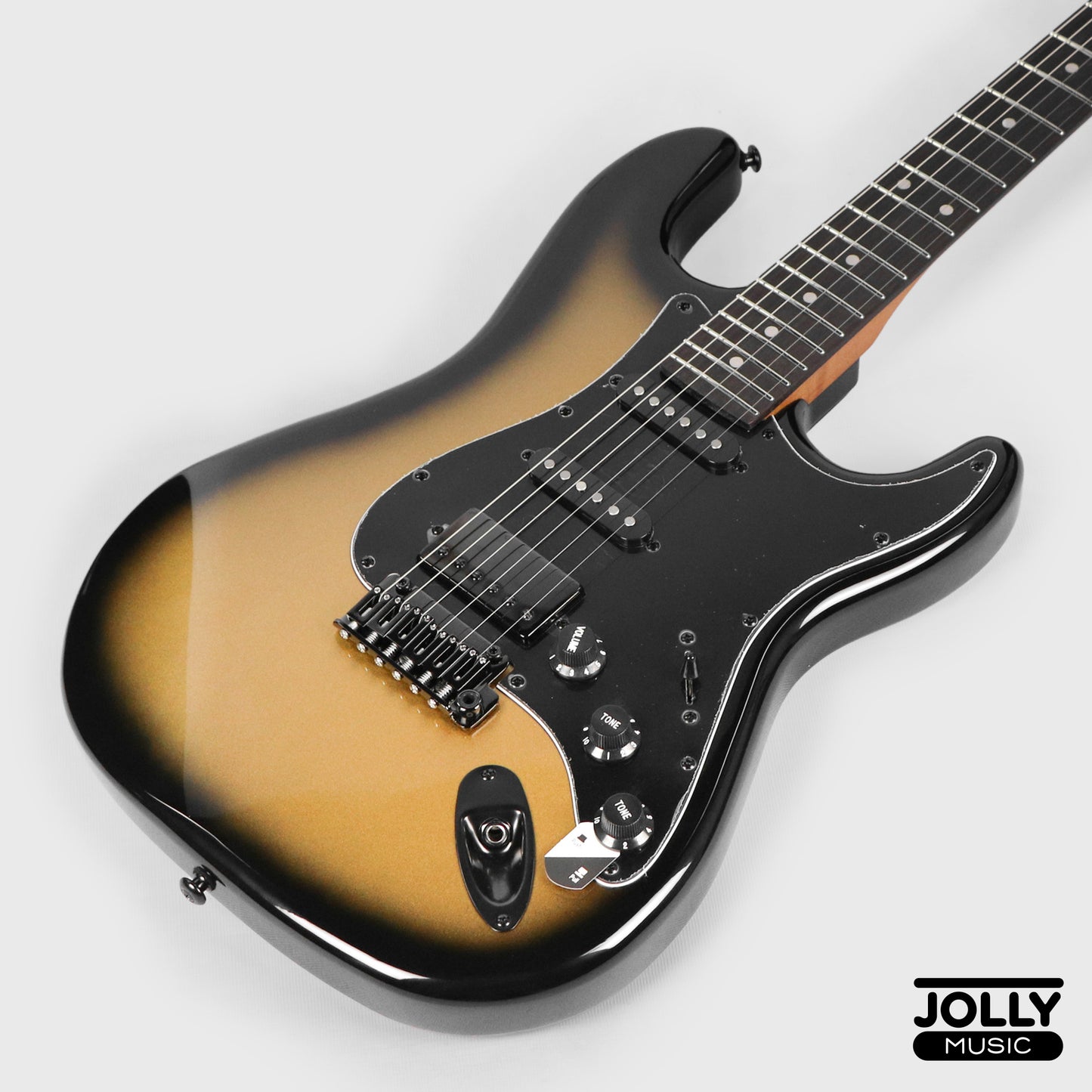 JCraft S-3HC PRO Modern HSS Electric Guitar - Gold Burst Fade