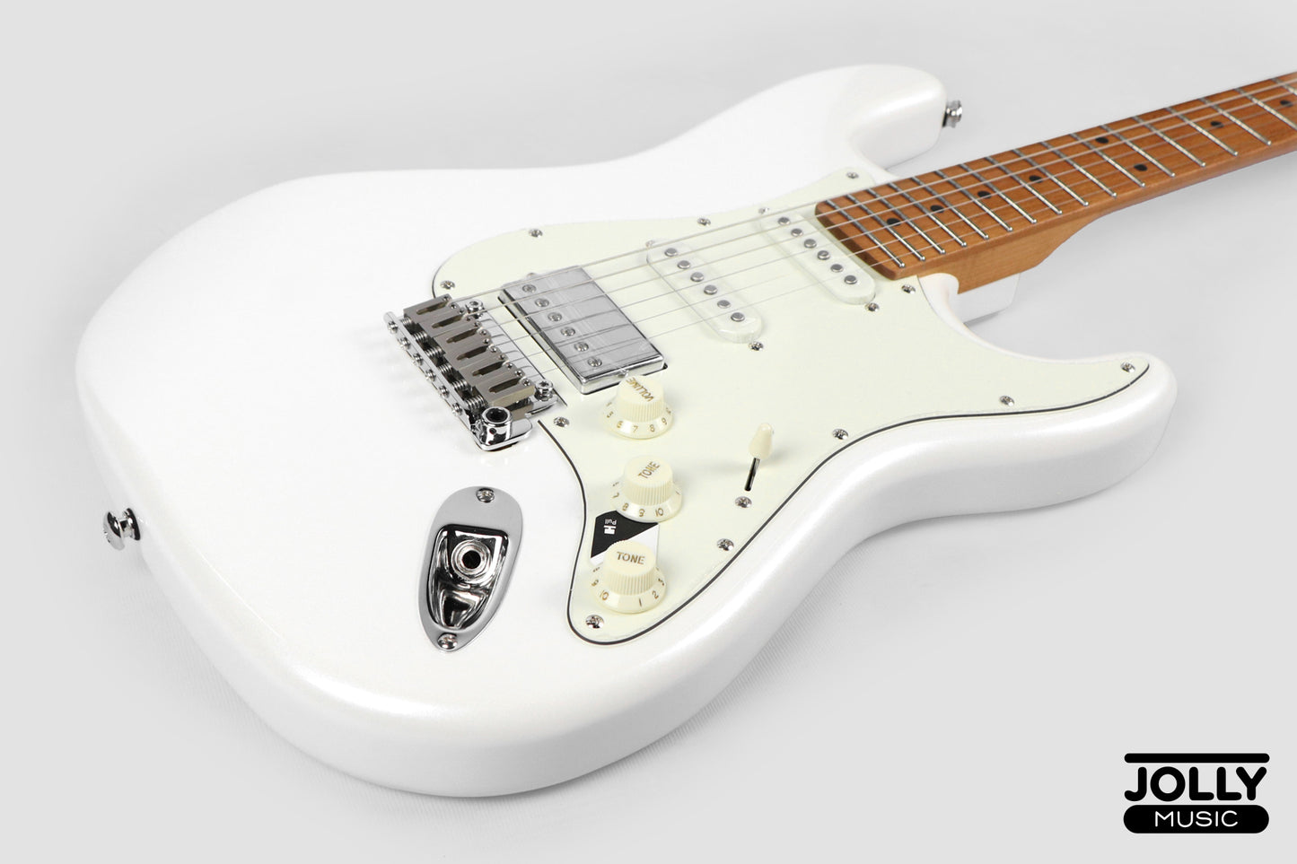 JCraft S-3HC PRO Modern HSS Electric Guitar - Pearl White Metallic