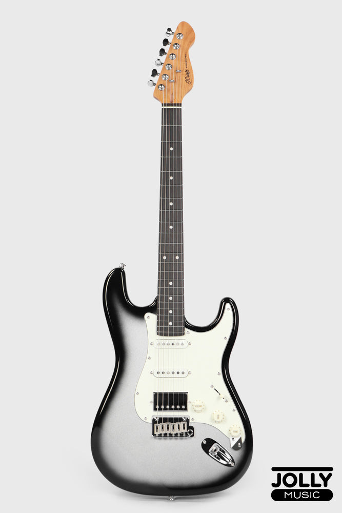 JCraft S-3HC PRO Modern HSS Electric Guitar - Silverburst