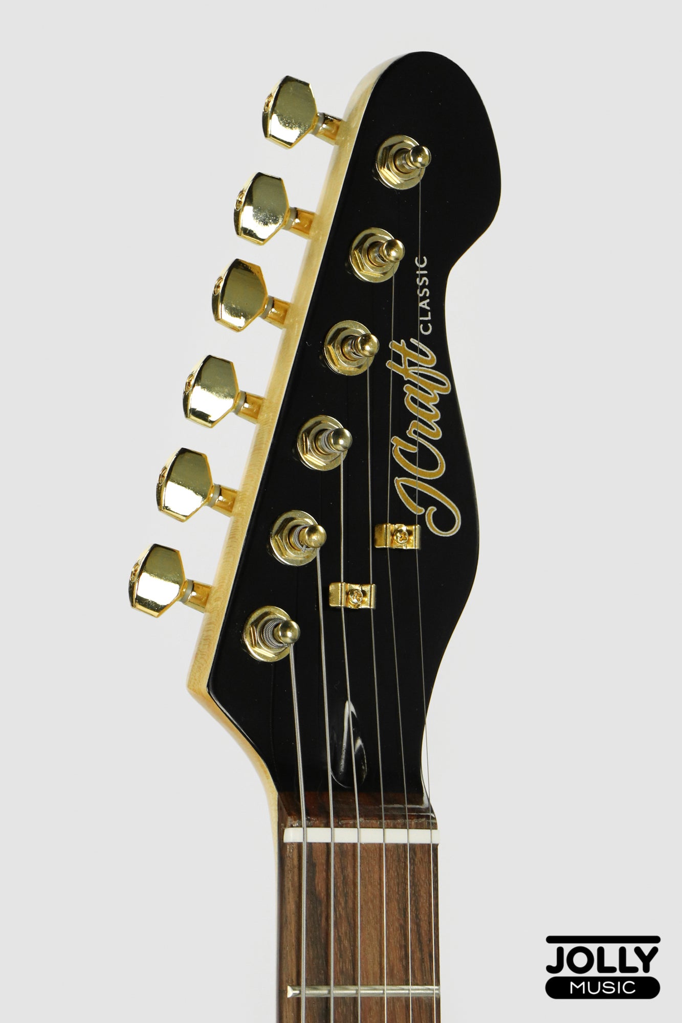 JCraft T-2 Ltd. T-Style Electric Guitar with Gigbag - Black