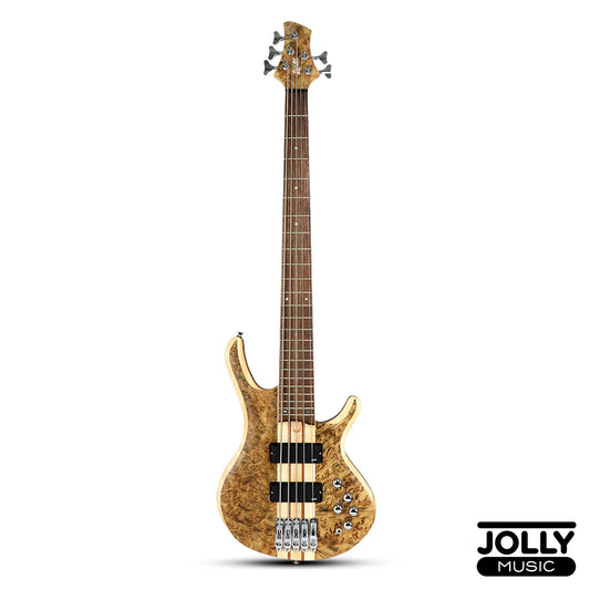 Luxars S-B60 5-String Modern Active Bass Guitar - Natural