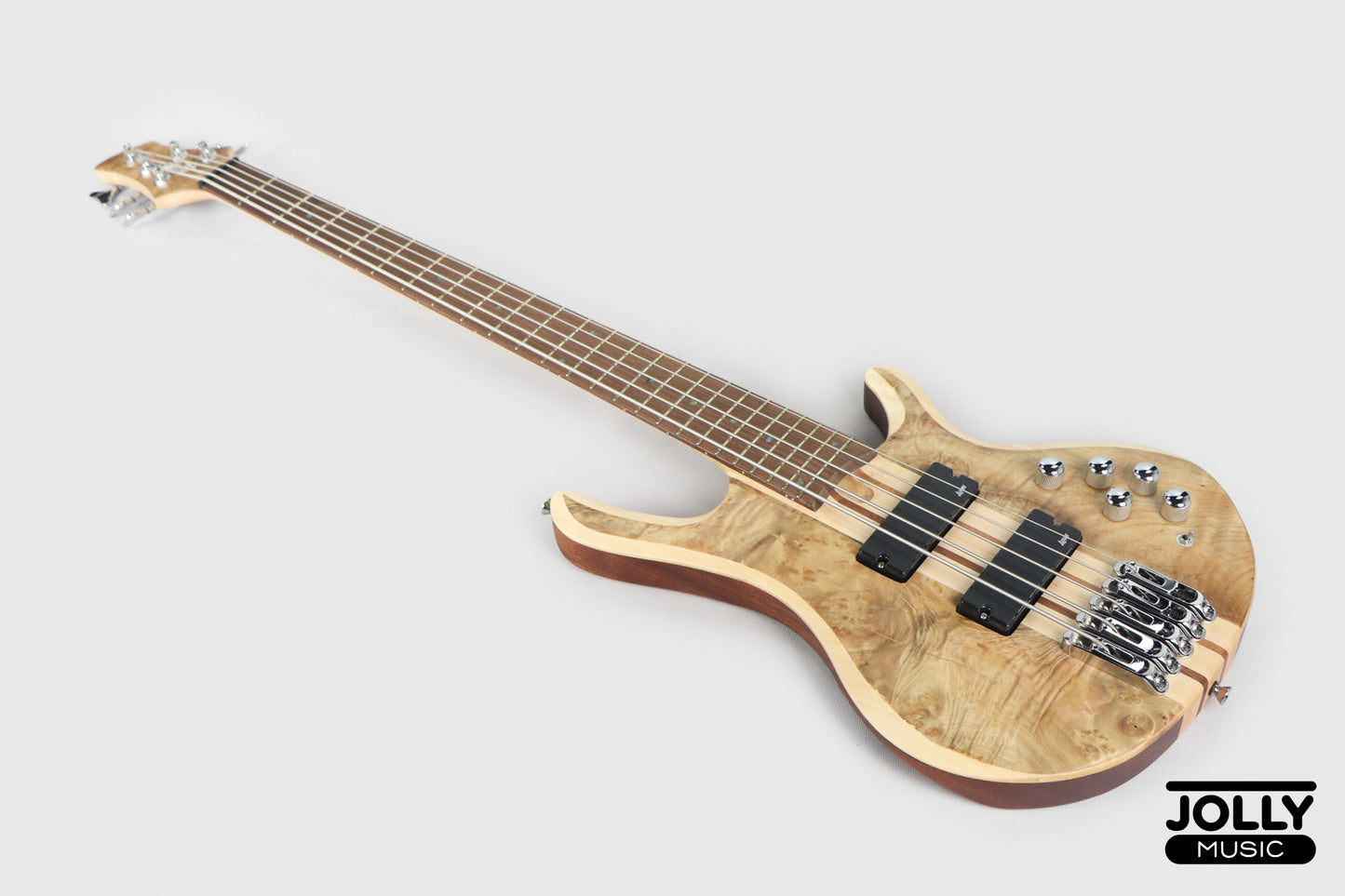 Luxars S-B60 5-String Modern Active Bass Guitar - Natural