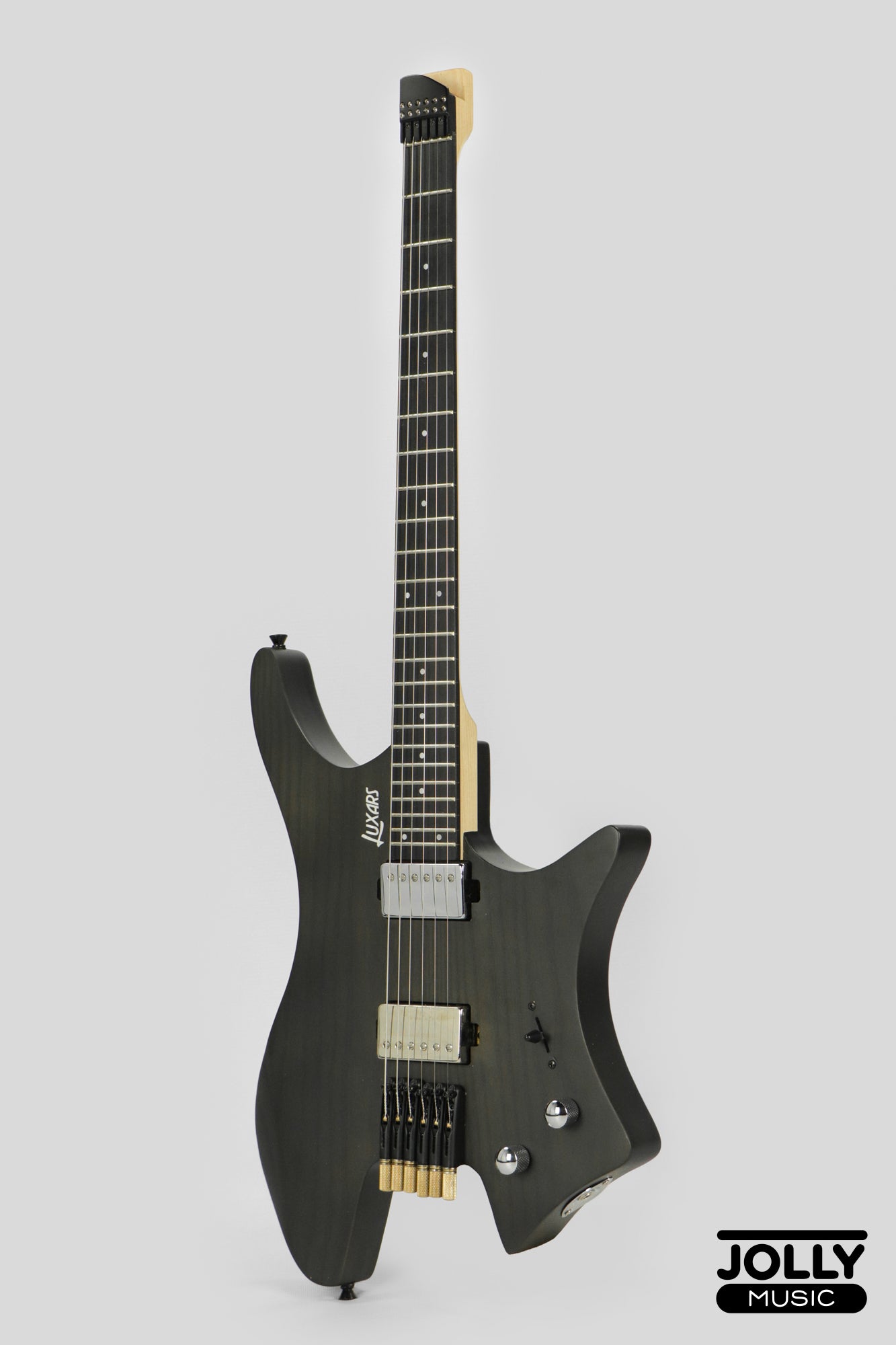 Luxars S-G62 Headless Electric Guitar Basswood Body Rosewood Fretboard - Black