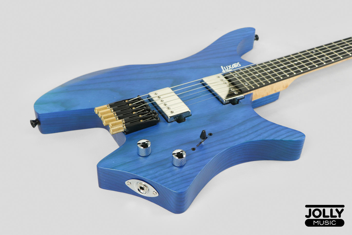 Luxars S-G62 Headless Electric Guitar Basswood Body Rosewood Fretboard - Blue