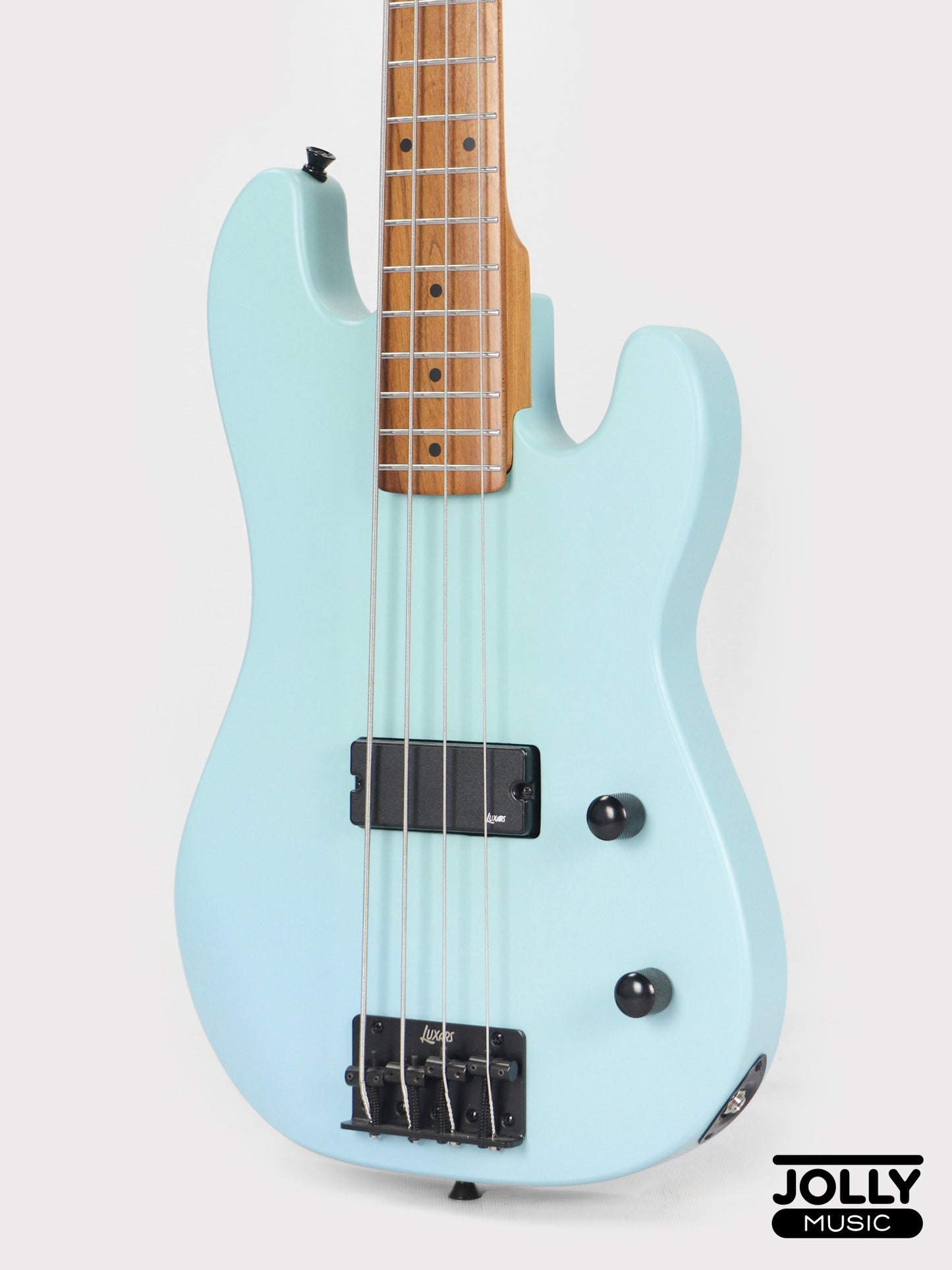 Luxars S-KB20 4-String Mini Bass Guitar - Sonic Blue