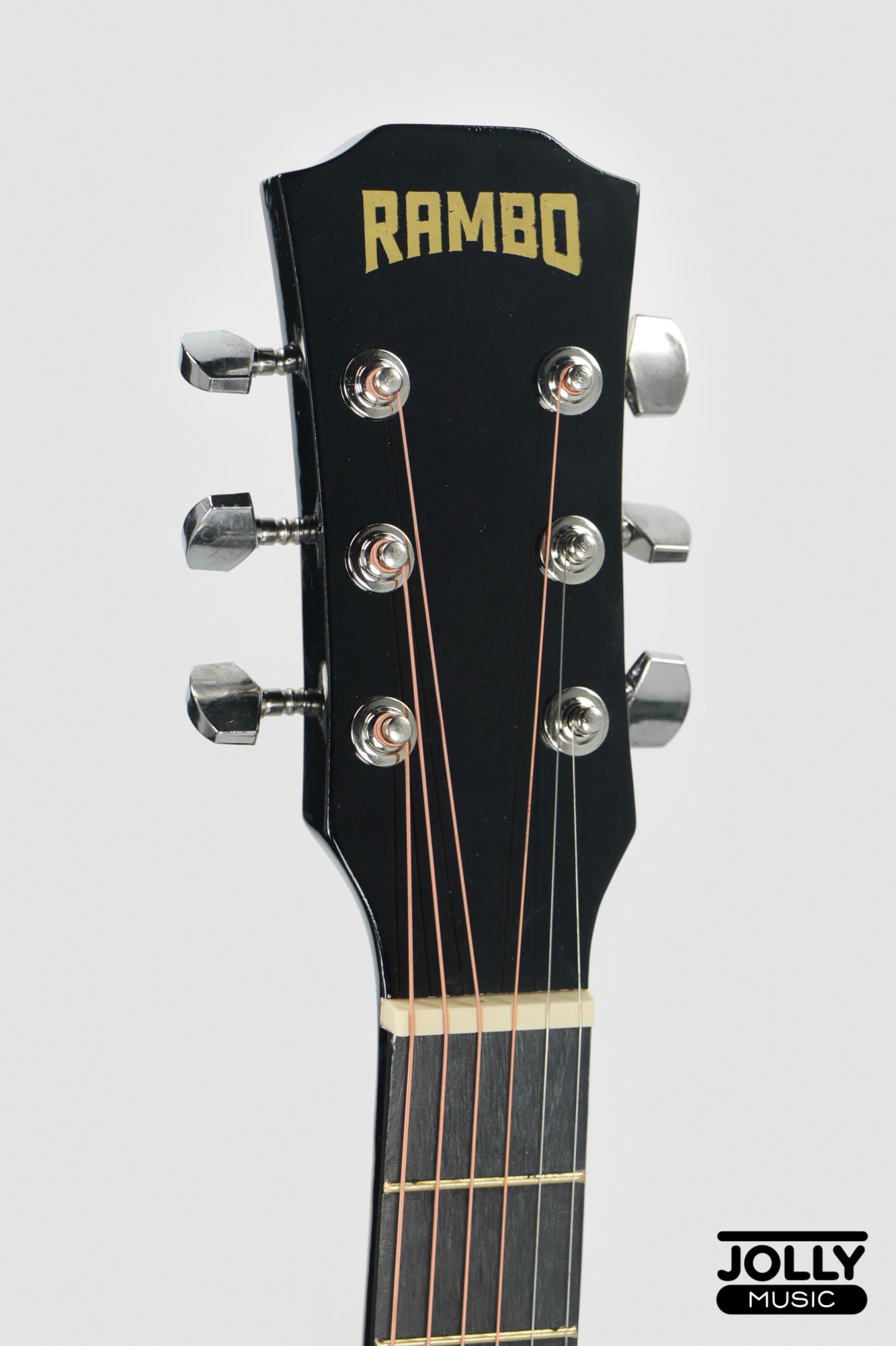Rambo 38" Guitar K-38LT Truss Rod w/ Case, 3 Picks, Tuner, Capo - Black