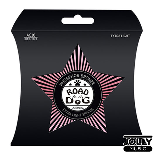 Road Dog AC10 Extra Light Special Phosphor Bronze Acoustic Guitar Strings 10-47 (10 14 23 30 39 47)
