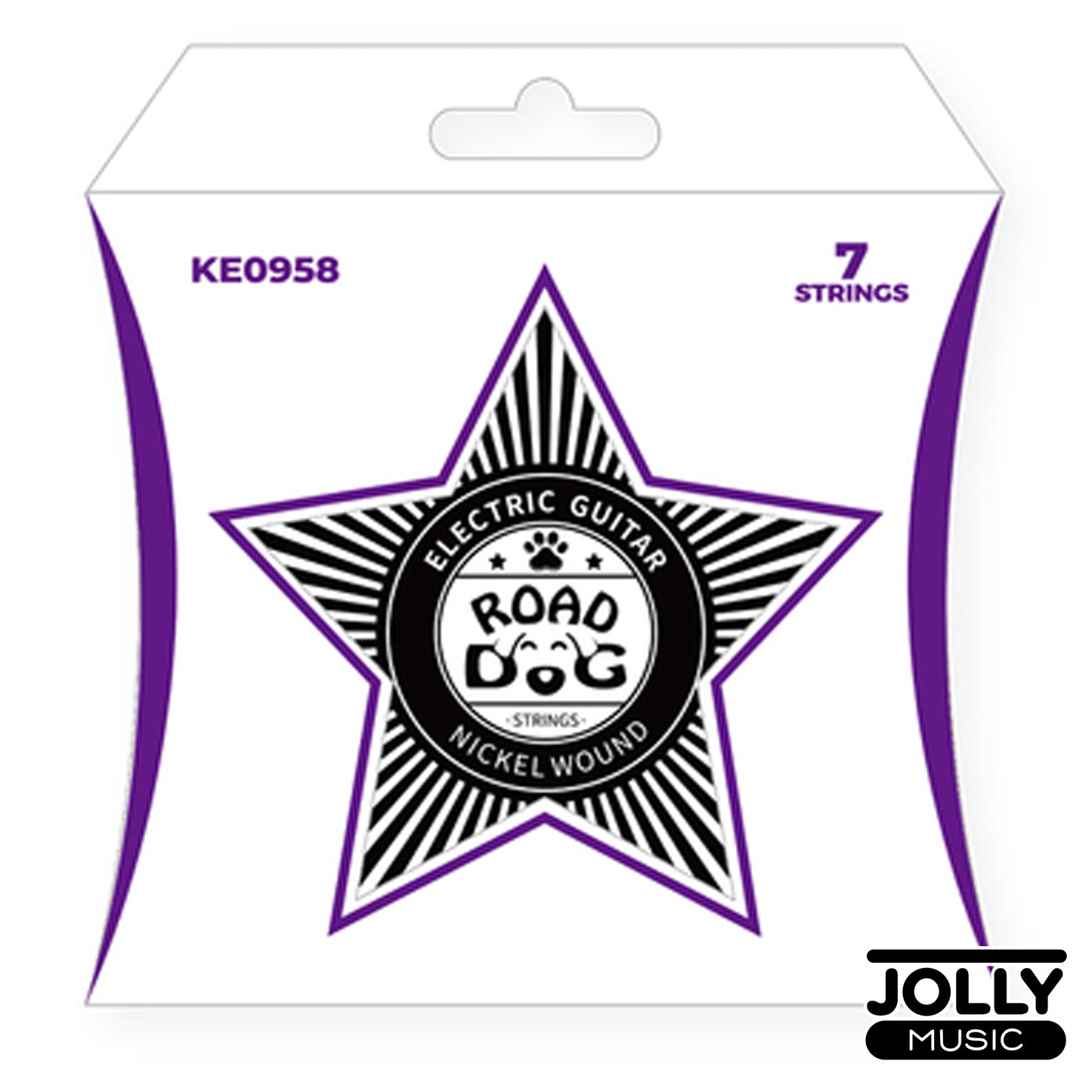 Road Dog KE0958 7-String Nickel Wound Electric Guitar Strings 9-58 (9 11 16 24 32 42 58)