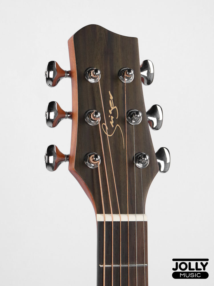 Smiger LE-A1 40-inch Cutaway Solid Top Acoustic-Electric Guitar - Natural