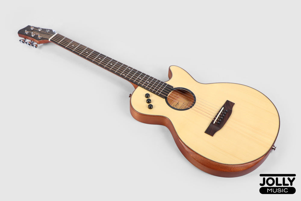 Smiger LE-A1 40-inch Cutaway Solid Top Acoustic-Electric Guitar - Natural