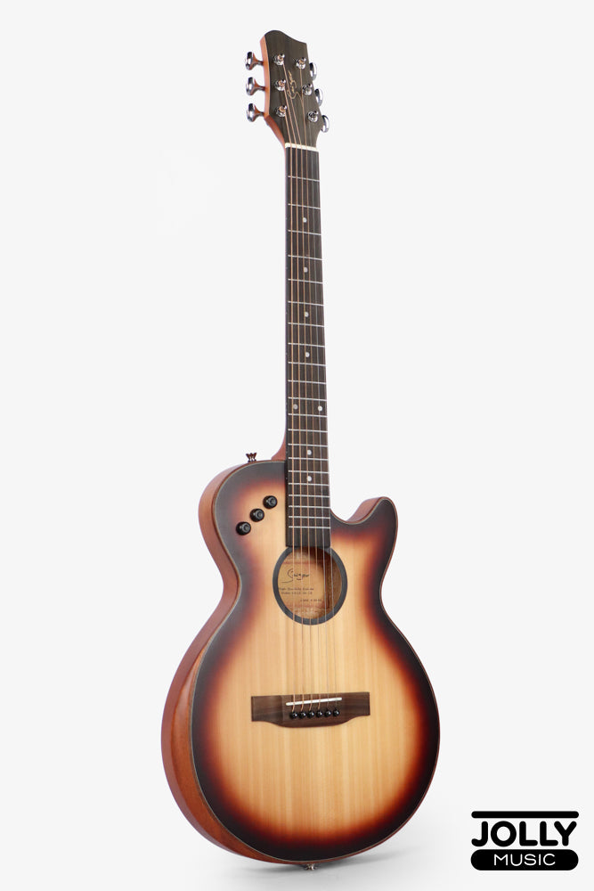 Smiger LE-A1 40-inch Cutaway Solid Top Acoustic-Electric Guitar - Sunburst