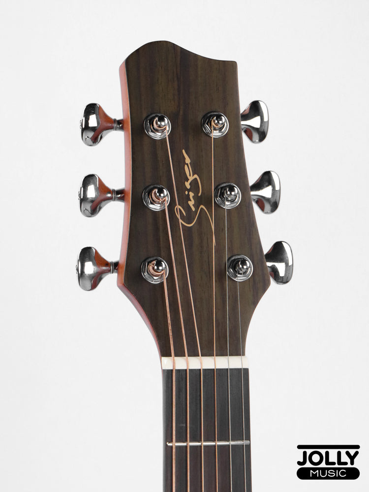 Smiger LE-A1 40-inch Cutaway Solid Top Acoustic-Electric Guitar - Sunburst