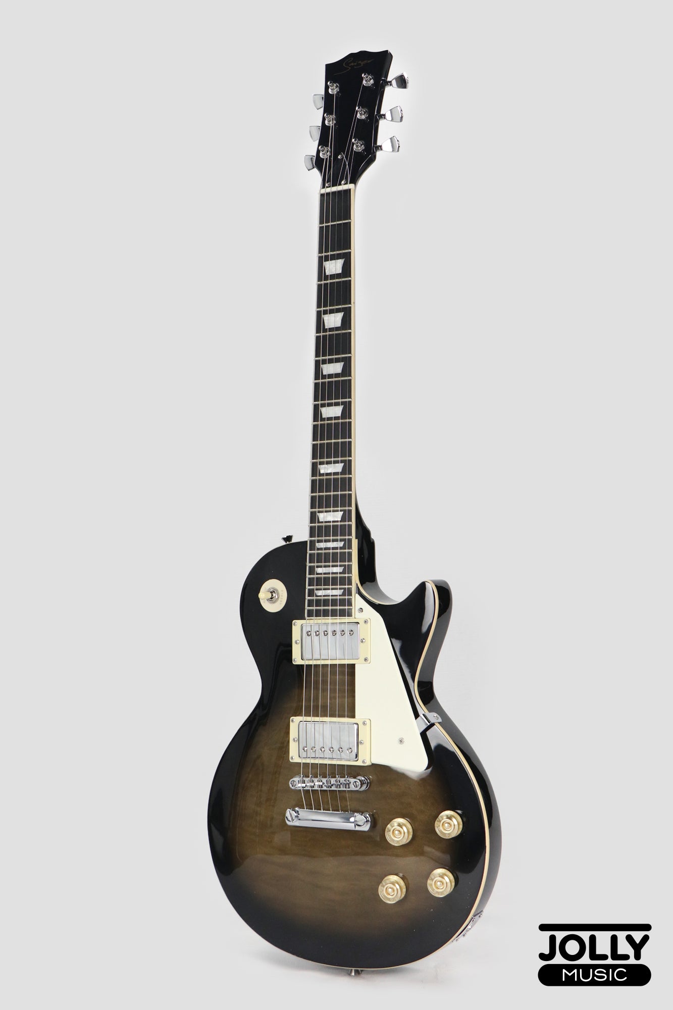 Smiger L-G9-P1 Les Paul Electric Guitar - Transblack