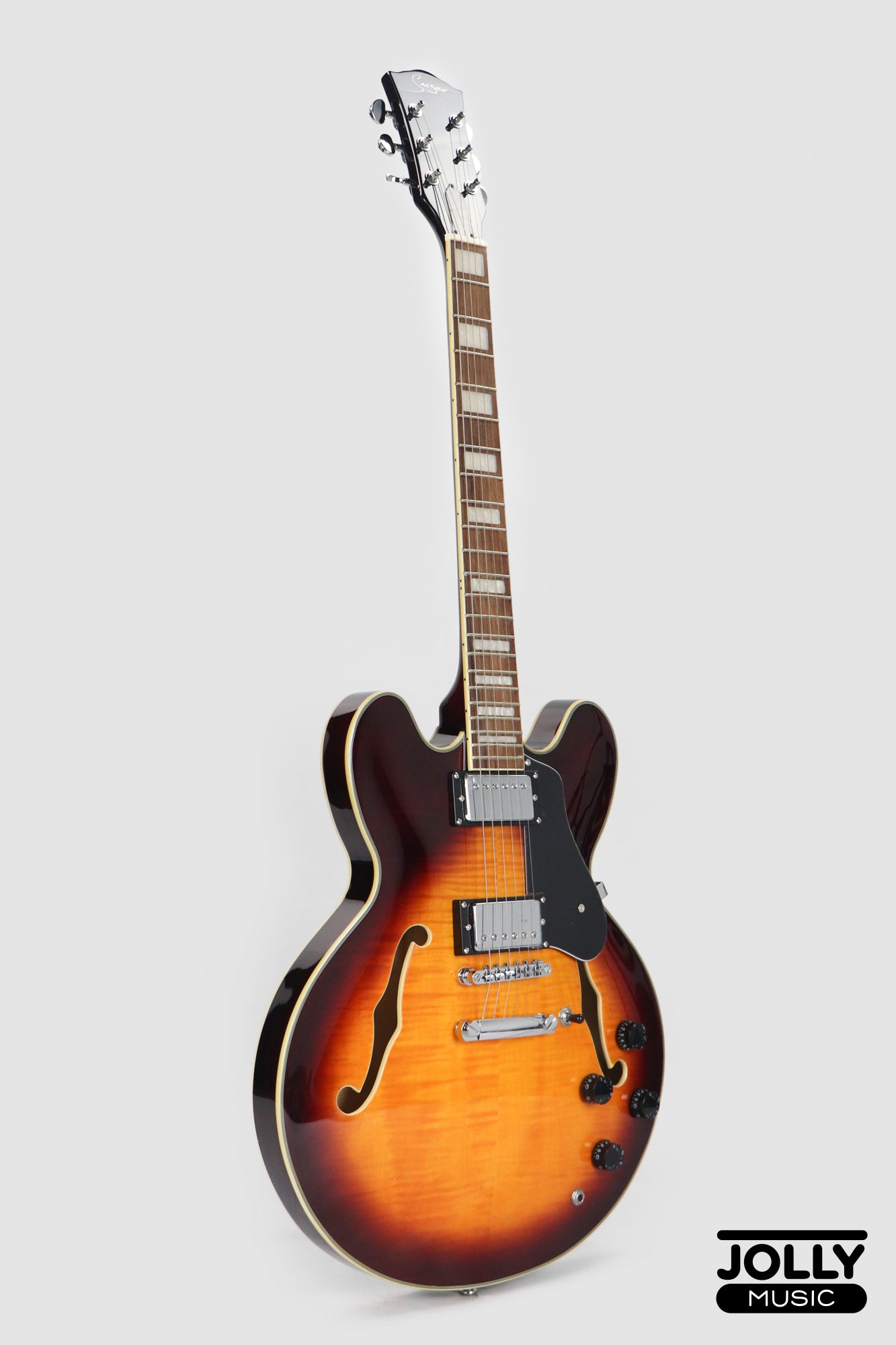 Smiger S-G16 Semi-Hollow Electric Guitar - Sunburst – Jolly Music