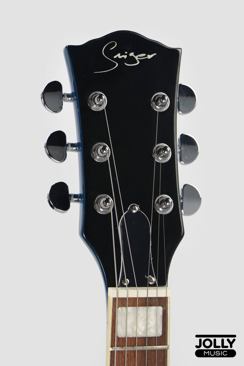 Smiger S-G16 Semi-Hollow Electric Guitar - Transblue – Jolly Music
