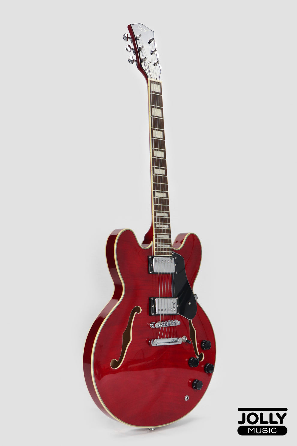 Smiger S-G16 Semi-Hollow Electric Guitar - Red – Jolly Music