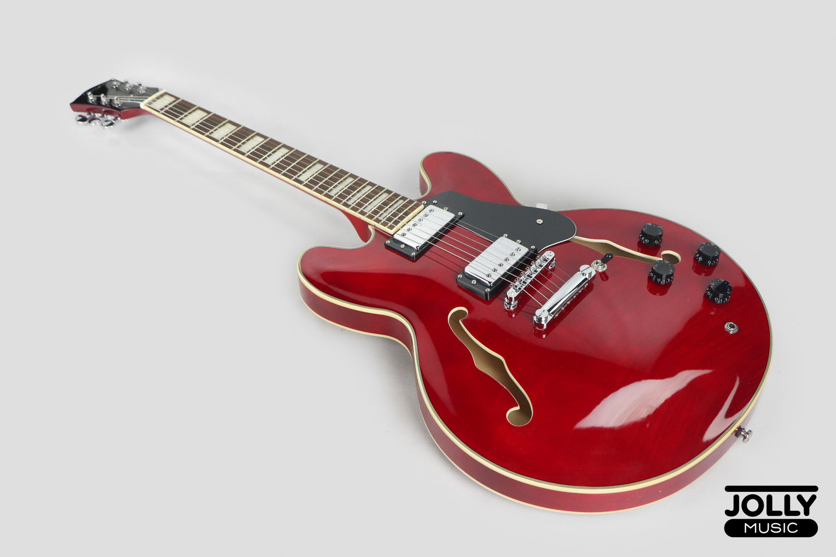 Smiger S-G16 Semi-Hollow Electric Guitar - Red – Jolly Music