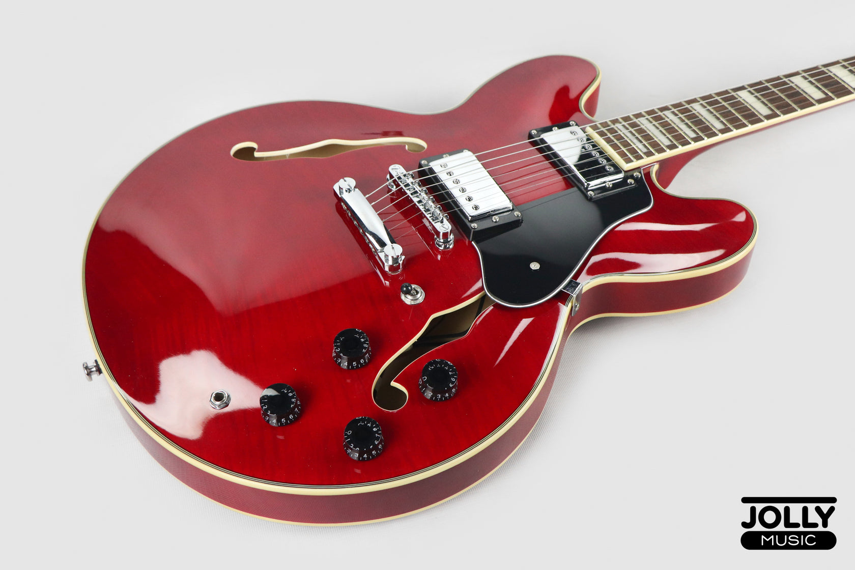 Smiger S-G16 Semi-Hollow Electric Guitar - Red – Jolly Music