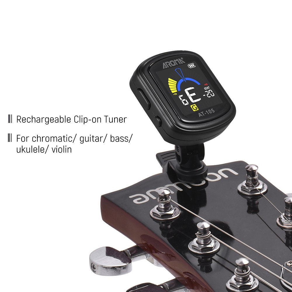Aroma AT-105 Rechargeable Clip-On Tuner