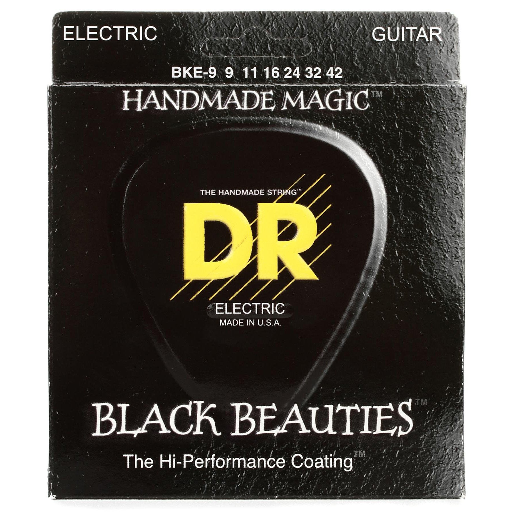 DR Black Beauties Coated Electric Guitar Standard Strings - GuitarPusher