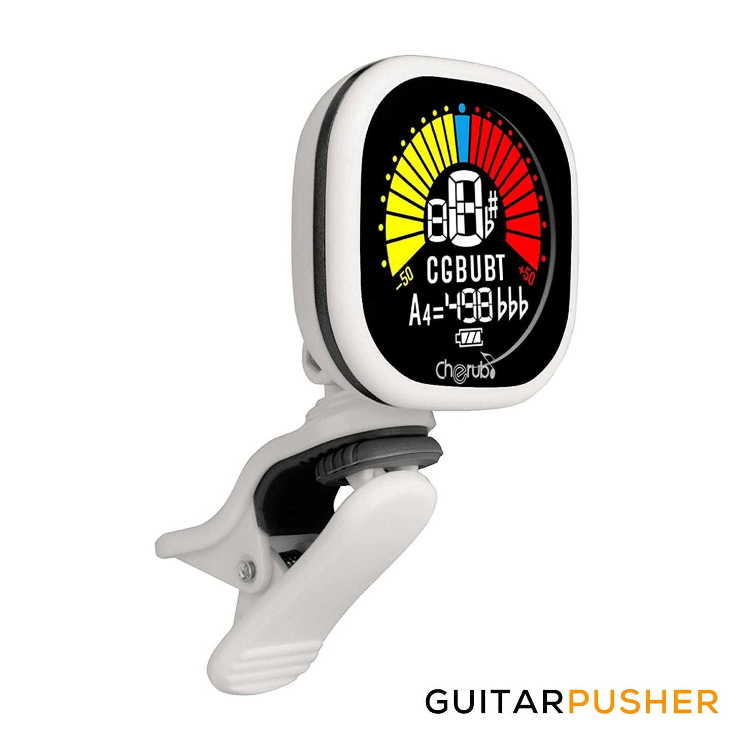 Cherub WST-675 Rechargeable Chromatic Guitar Tuner w/ High Contrast Colorful Display