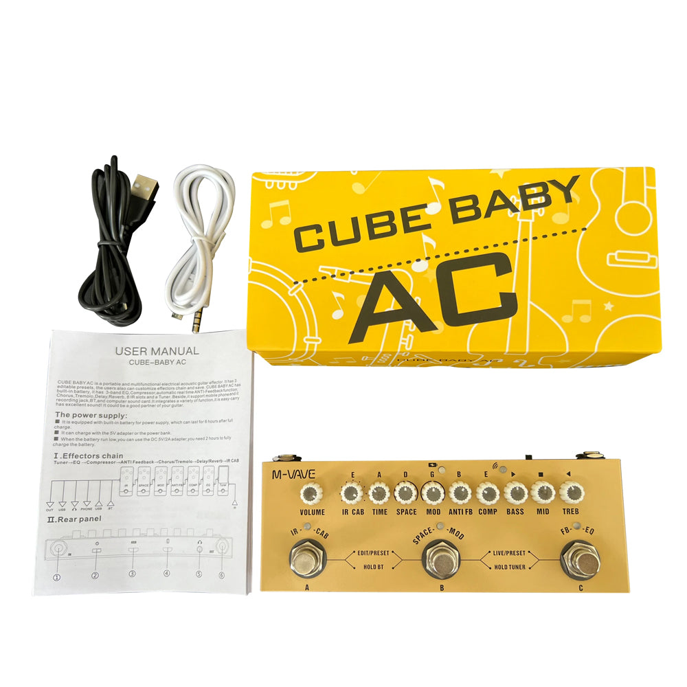 Cuvave Cute Baby Acoustic Guitar Multi-Effects Pedal