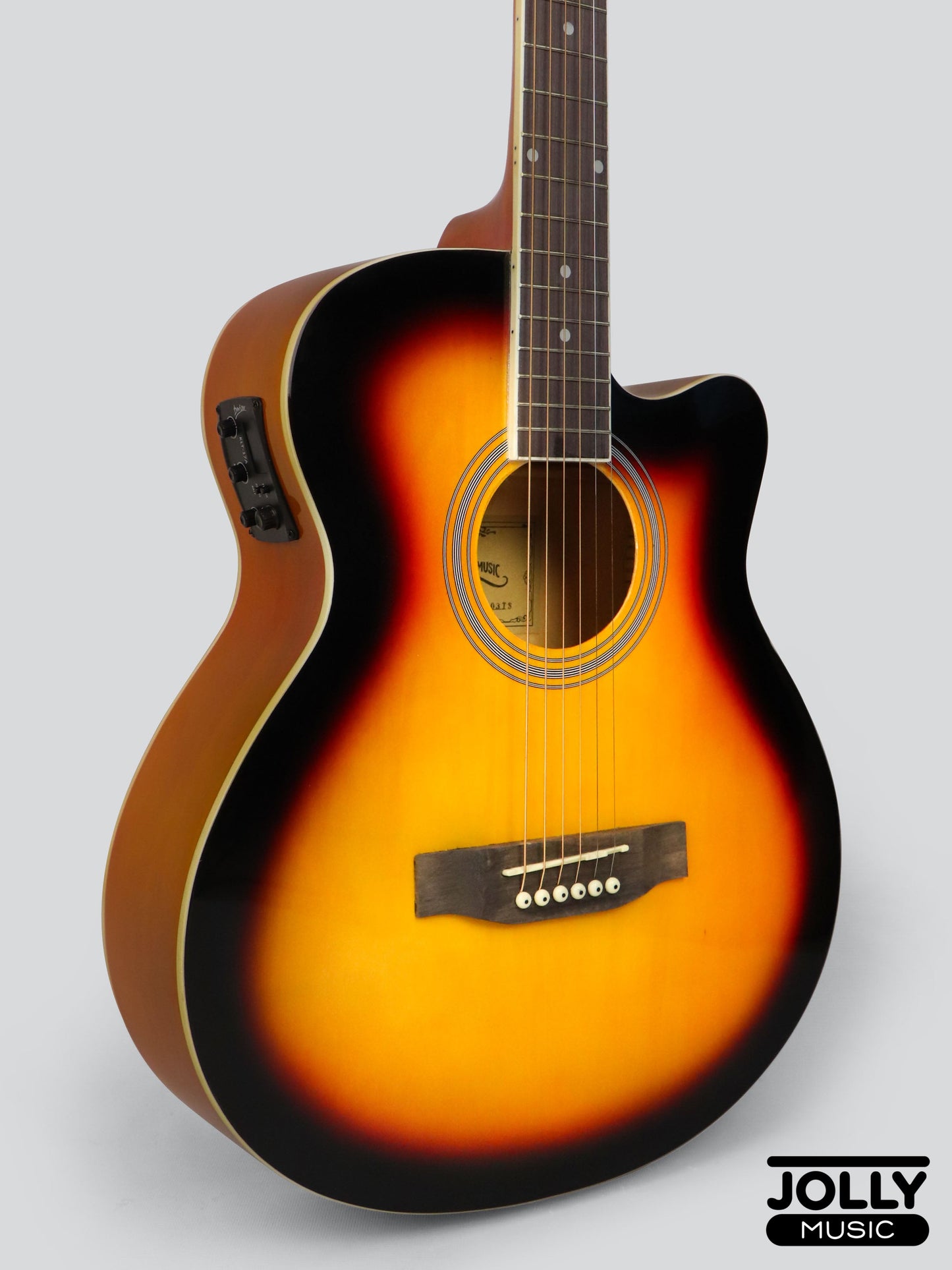 Caravan HS-4010 EQ Acoustic Guitar with FREE Gigbag - Sunburst