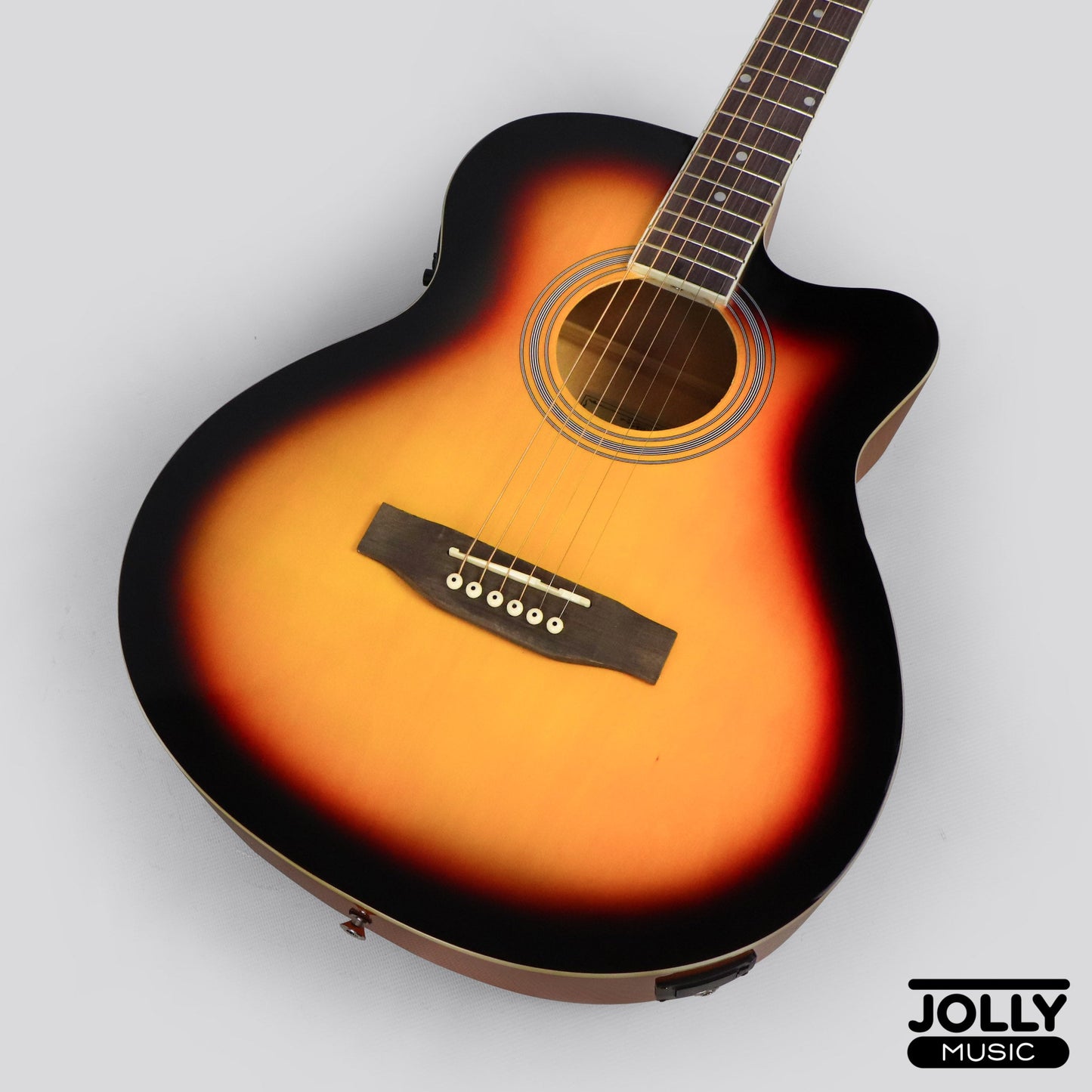 Caravan HS-4010 EQ Acoustic Guitar with FREE Gigbag - Sunburst