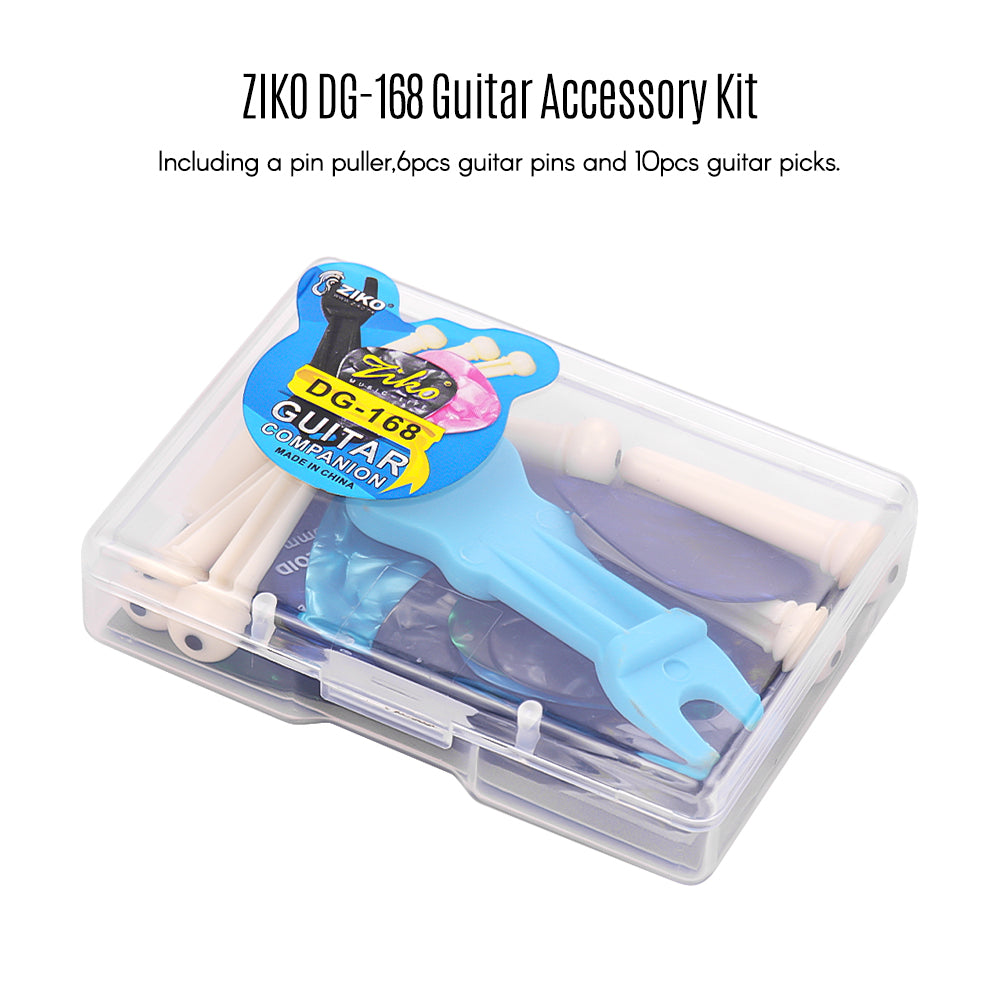 Ziko DG-168 Guitar Picks & Bridge Pin Set w/ Bridge Pin Puller