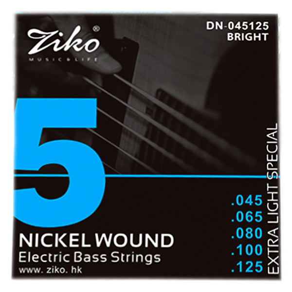 Ziko DN-045 Extra Light Special Nickel Bass Guitar 4, 5, 6 String Set