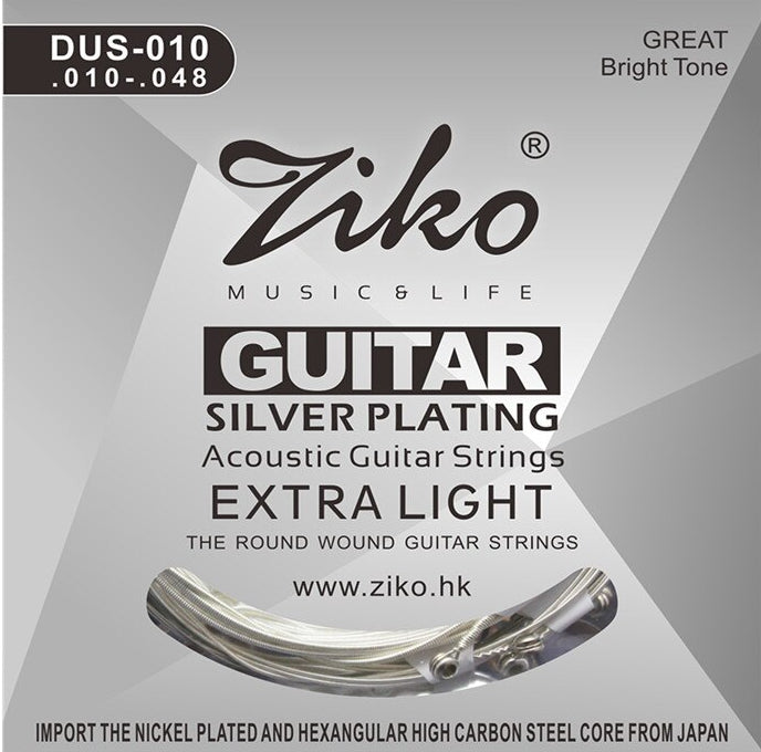Ziko Silver Plating Acoustic Guitar Strings
