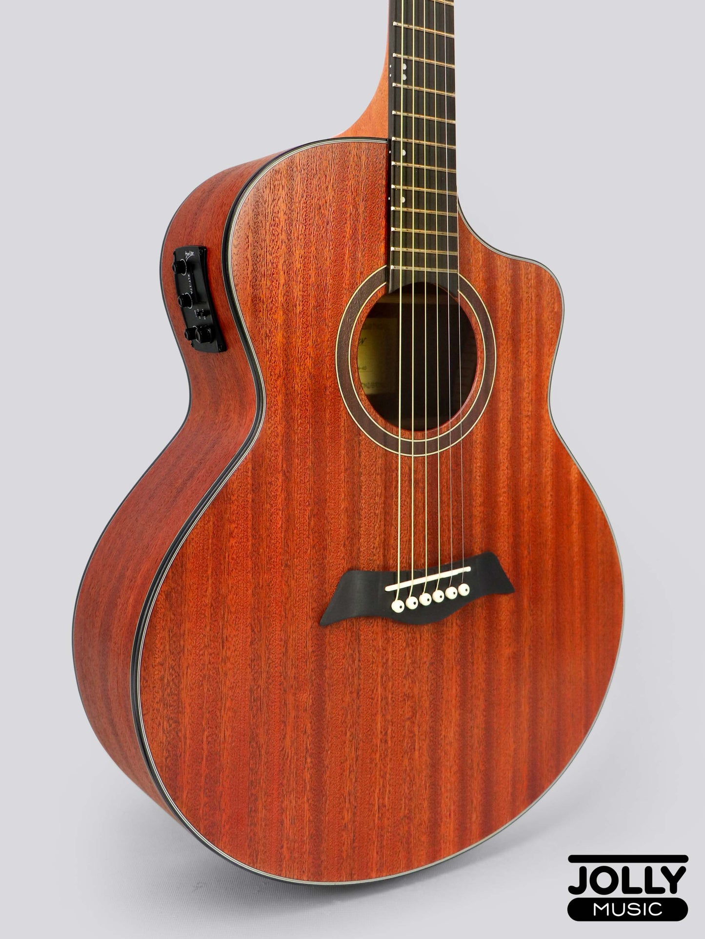 Deviser LS-121-40 40-inch All-Mahogany EQ Acoustic-Electric Guitar