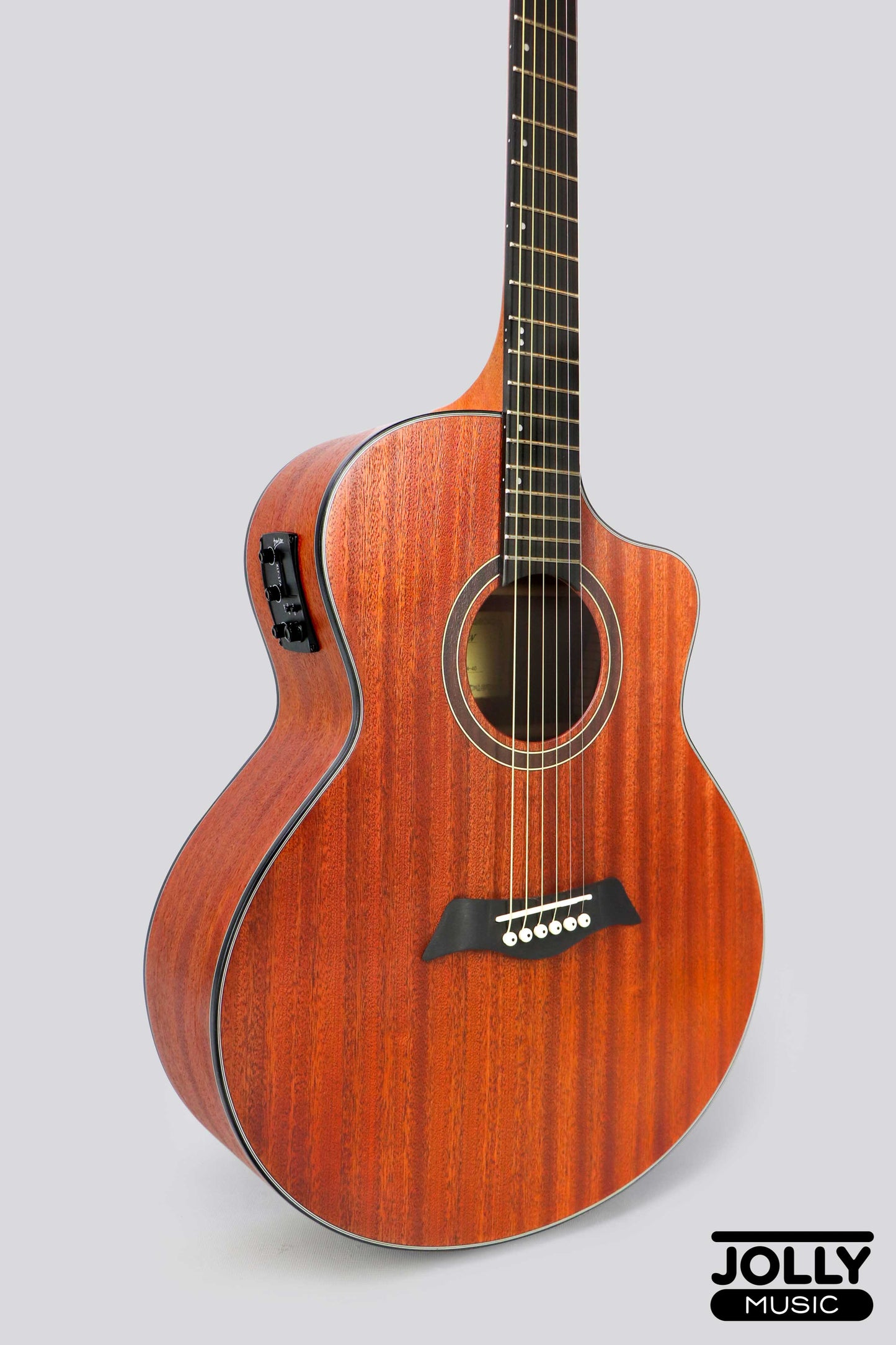 Deviser LS-121-40 40-inch All-Mahogany EQ Acoustic-Electric Guitar
