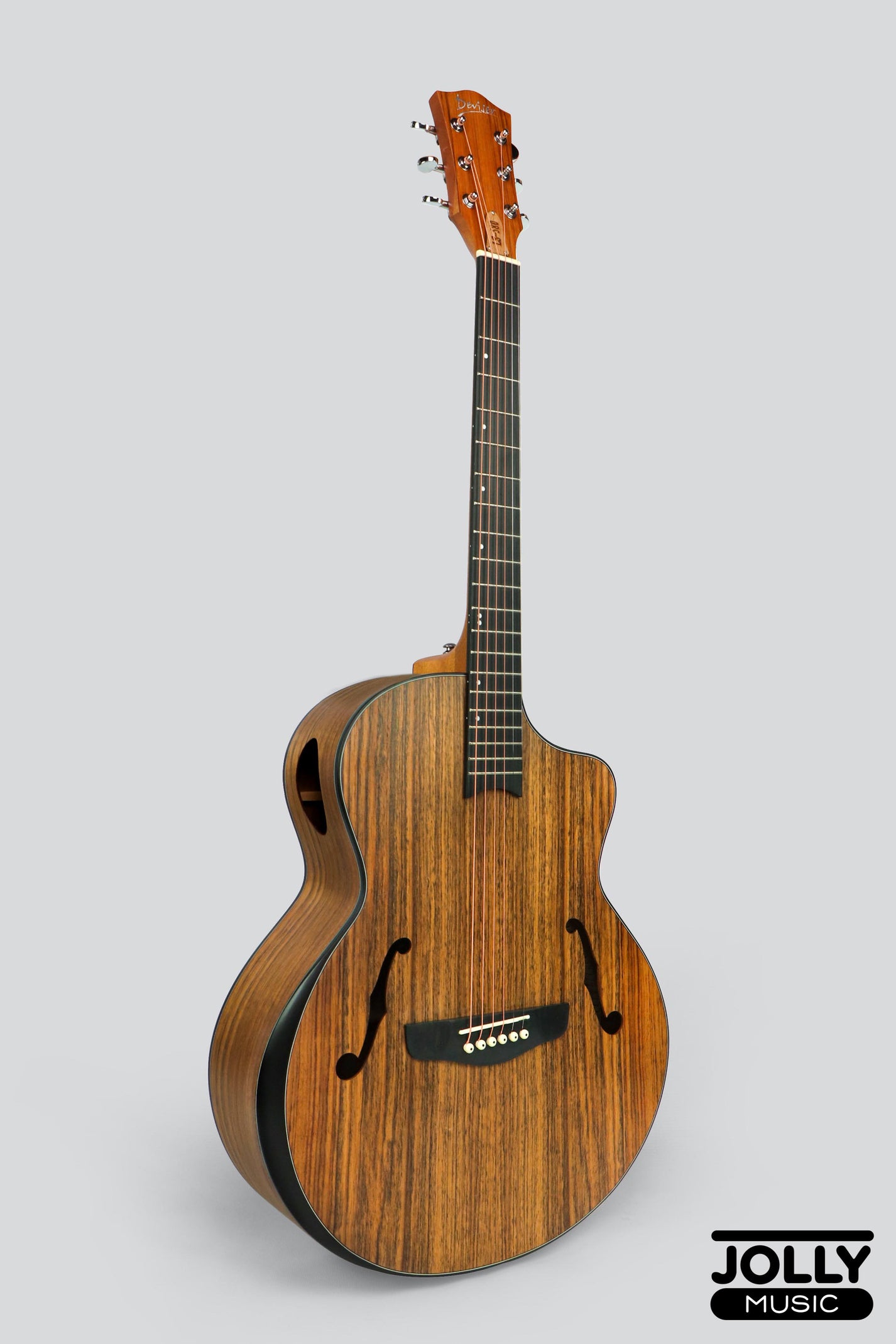 Deviser LS580 SemiAcoustic Guitar w/ Beveled Armrest (AllWalnut