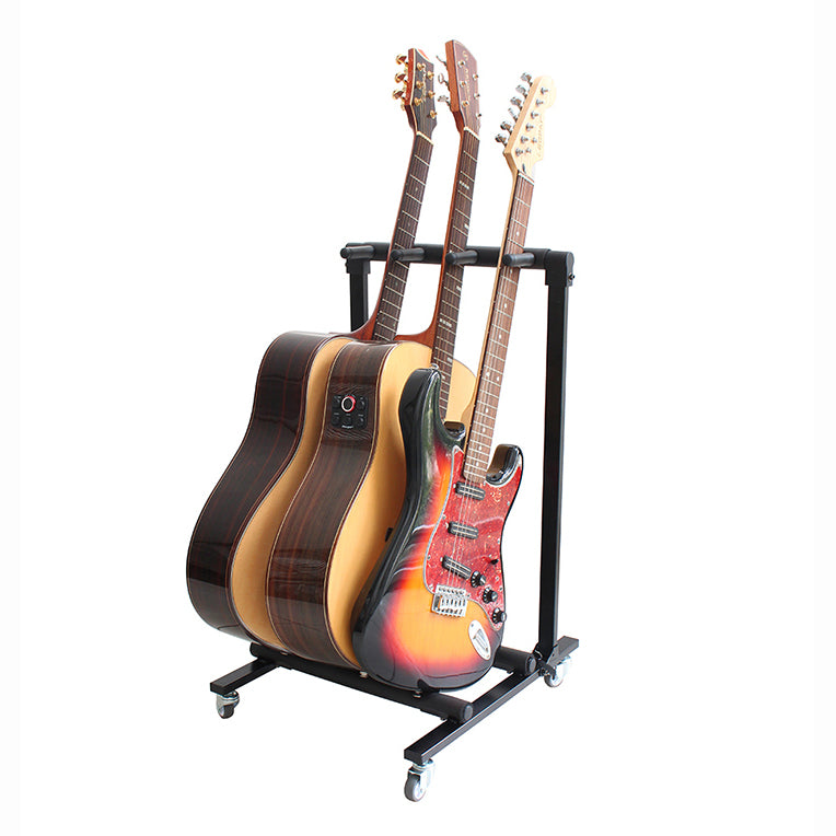 Flanger FL-13L Guitar Rack with Wheels (3 electric guitars / 2 acoustic guitars + 1 electric guitar)