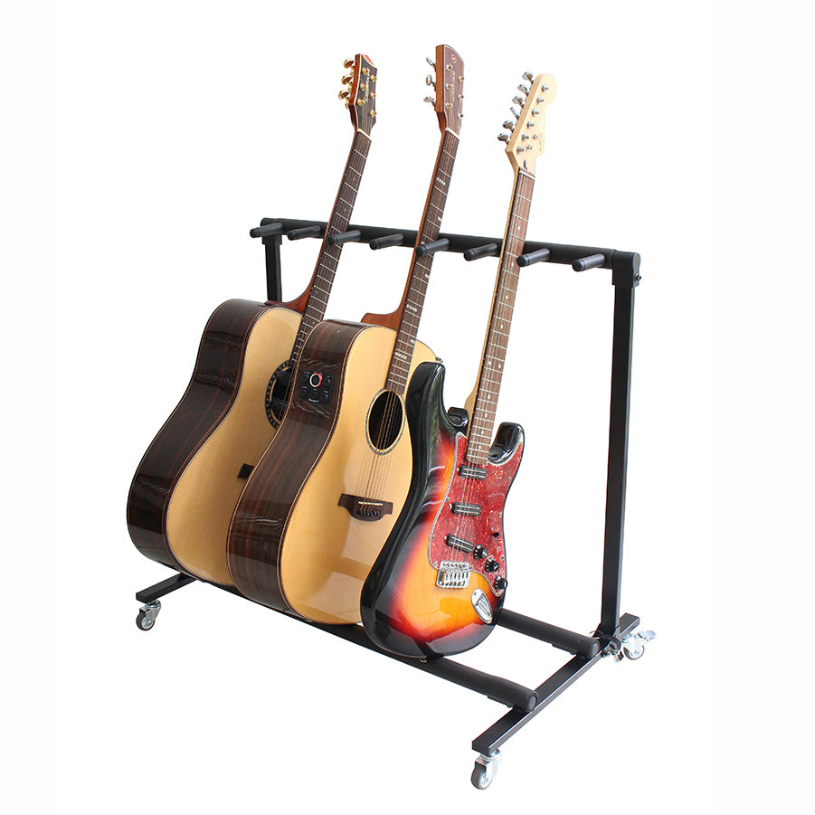 Flanger FL-17L Guitar Rack with Wheels (7 electric guitars / 4 acoustic guitars + 3 electric guitars)