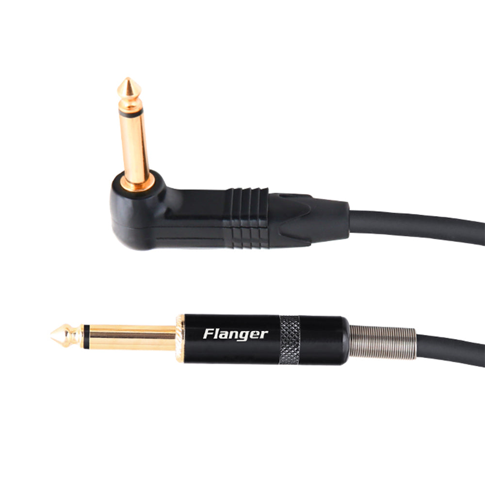 Flanger FLG-002 Super Silent Plug Guitar Cable - Straight to R/A - 3M