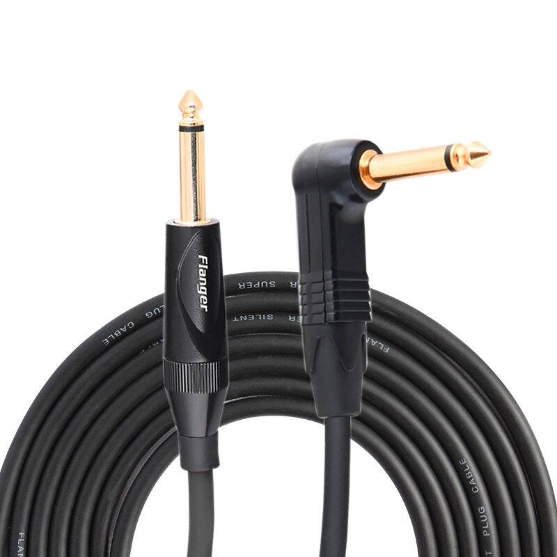 Flanger FLG-004 Super Silent Plug Guitar Cable - Straight to R/A - 3M