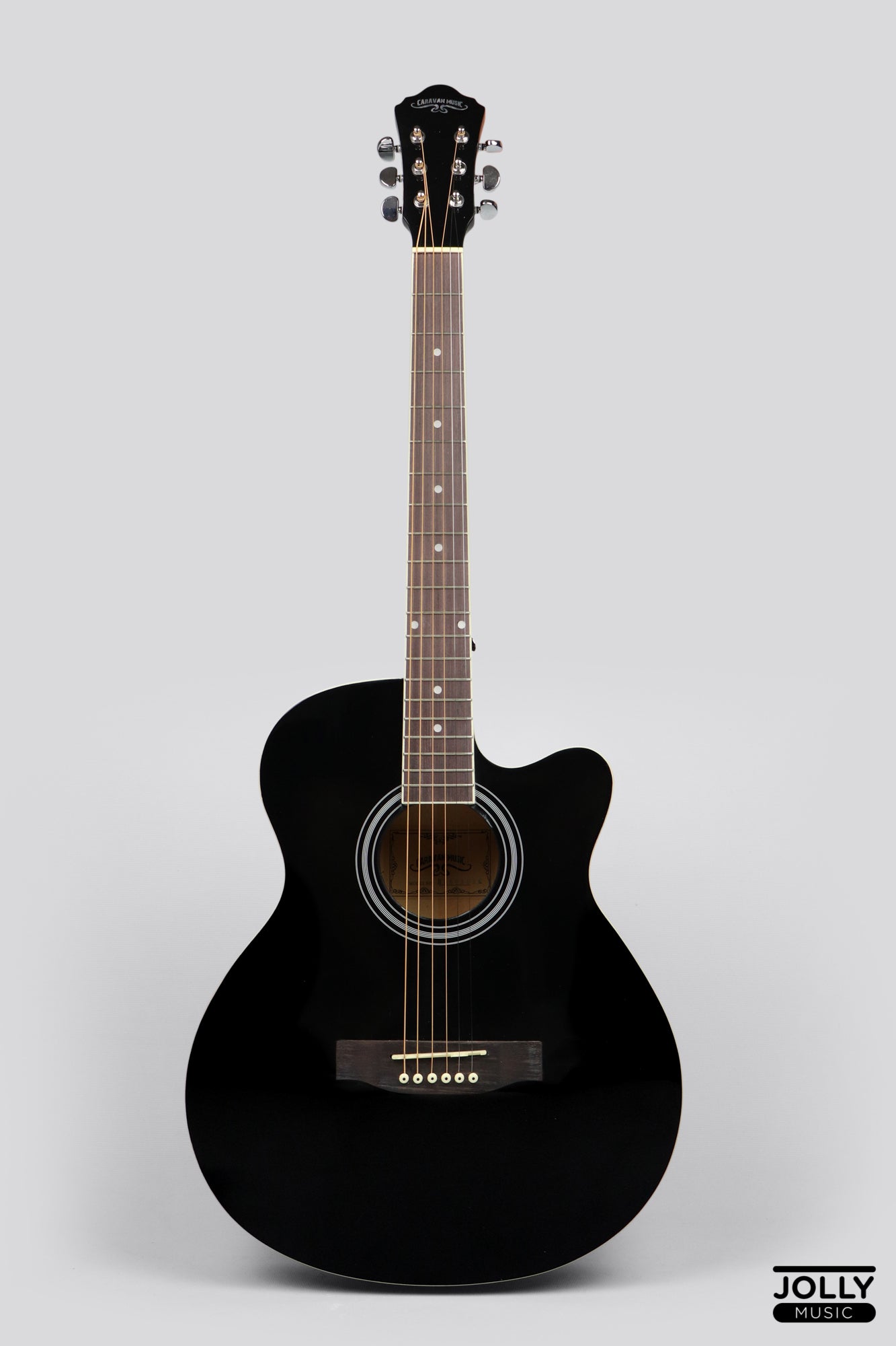 Caravan HS-4010 40  Acoustic Guitar with FREE Gigbag - Black