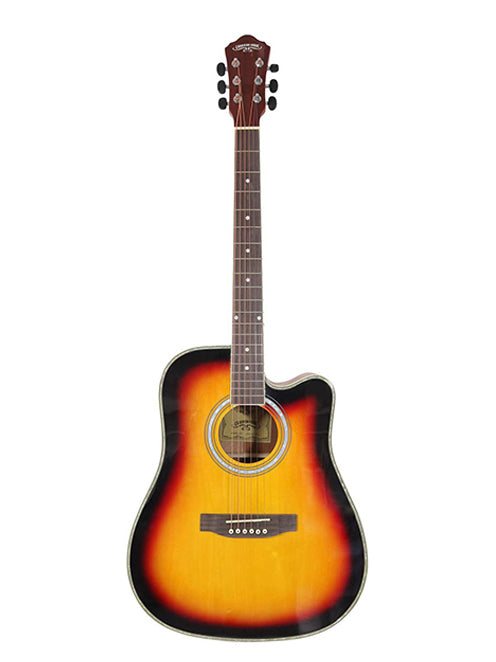 Caravan HS-4020 Acoustic Guitar with Gigbag - Sunburst