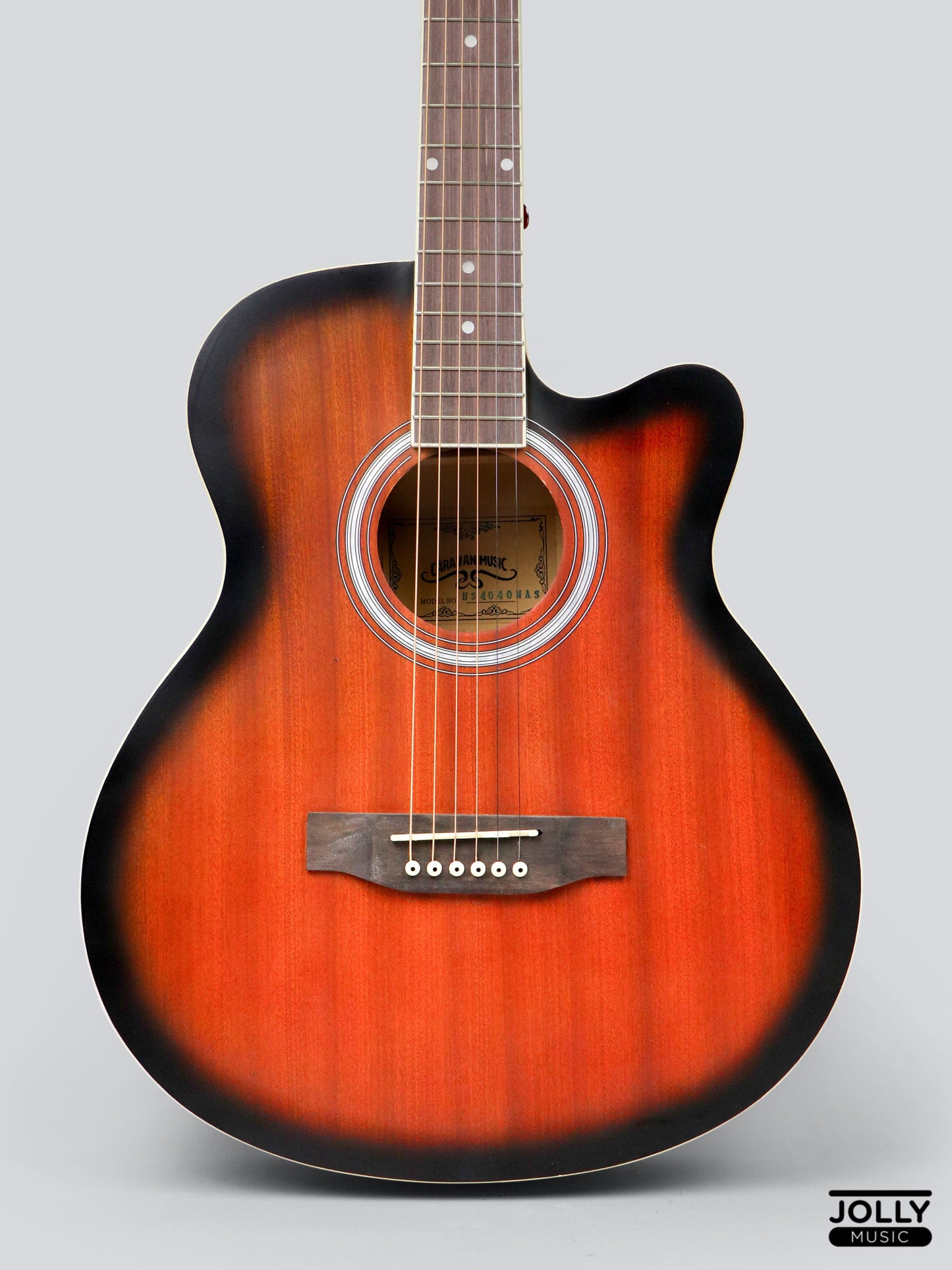 Caravan HS-4040 Acoustic Guitar with FREE Gigbag - Amber Burst