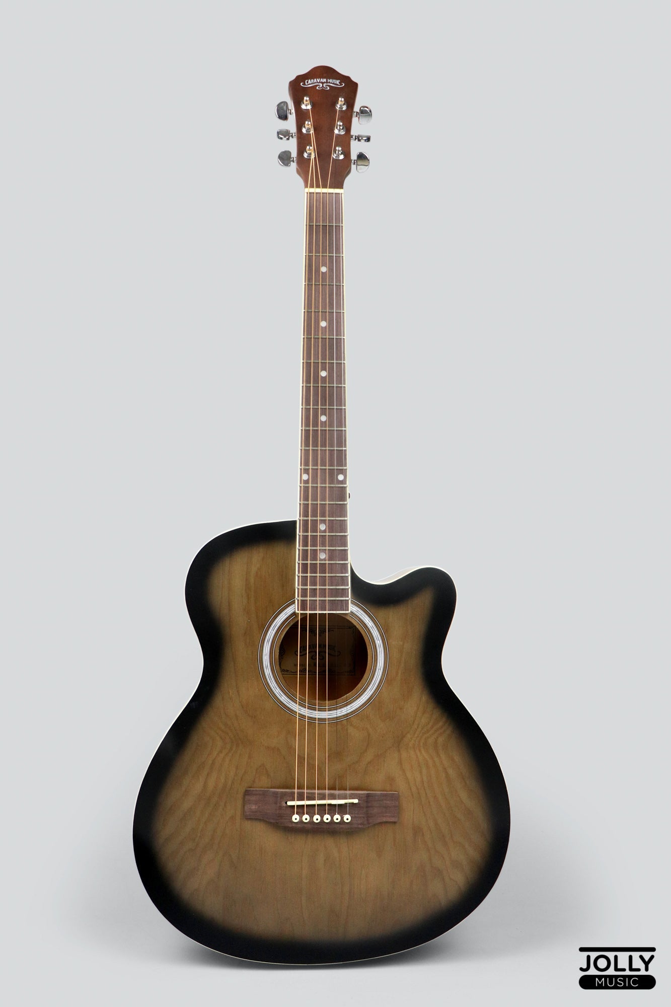 Caravan HS-4040 Acoustic Guitar with FREE Gigbag - Trans Brown