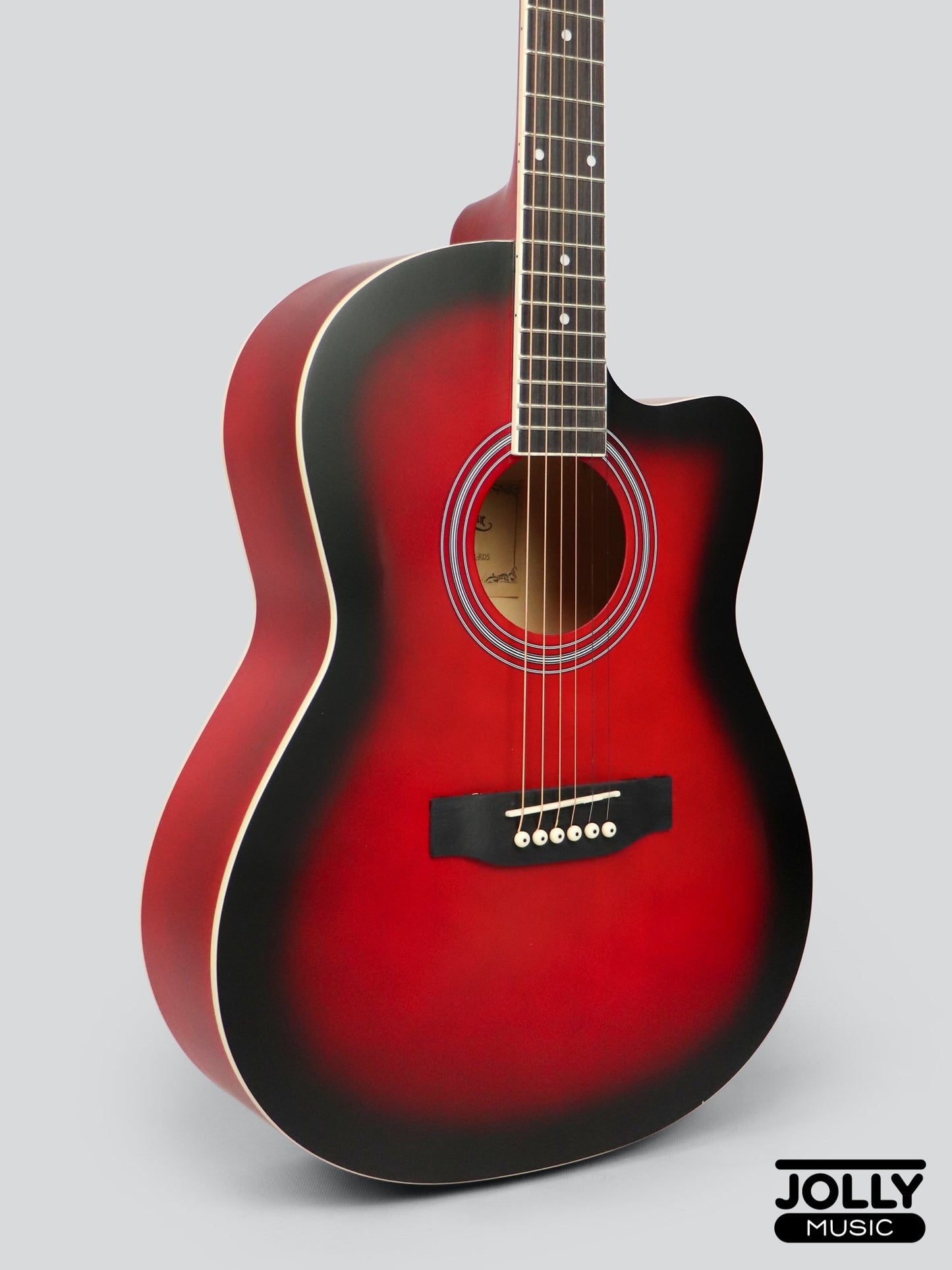 Caravan HS-3911 39" All-Linden Body Acoustic Guitar - Red Sunburst
