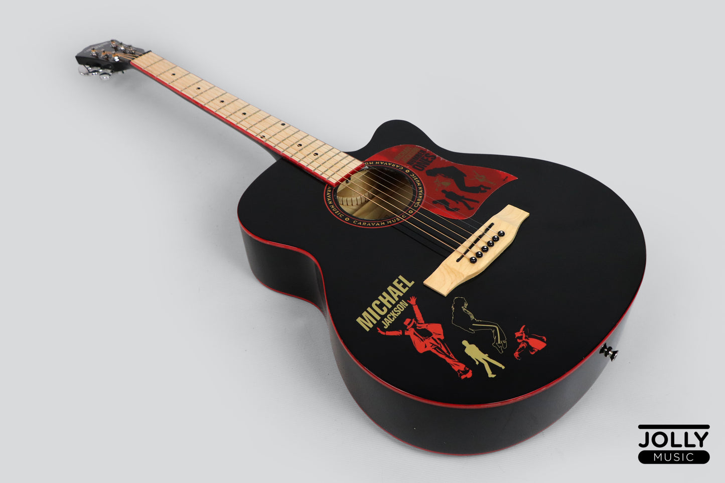 Caravan HS-4015 Acoustic Guitar with Gigbag - Black