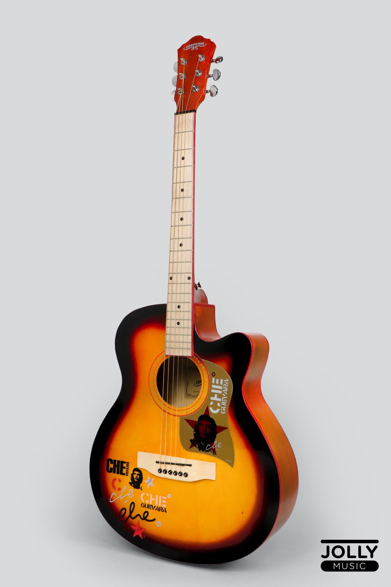 Caravan HS-4015 Acoustic Guitar with Gigbag - Sunburst