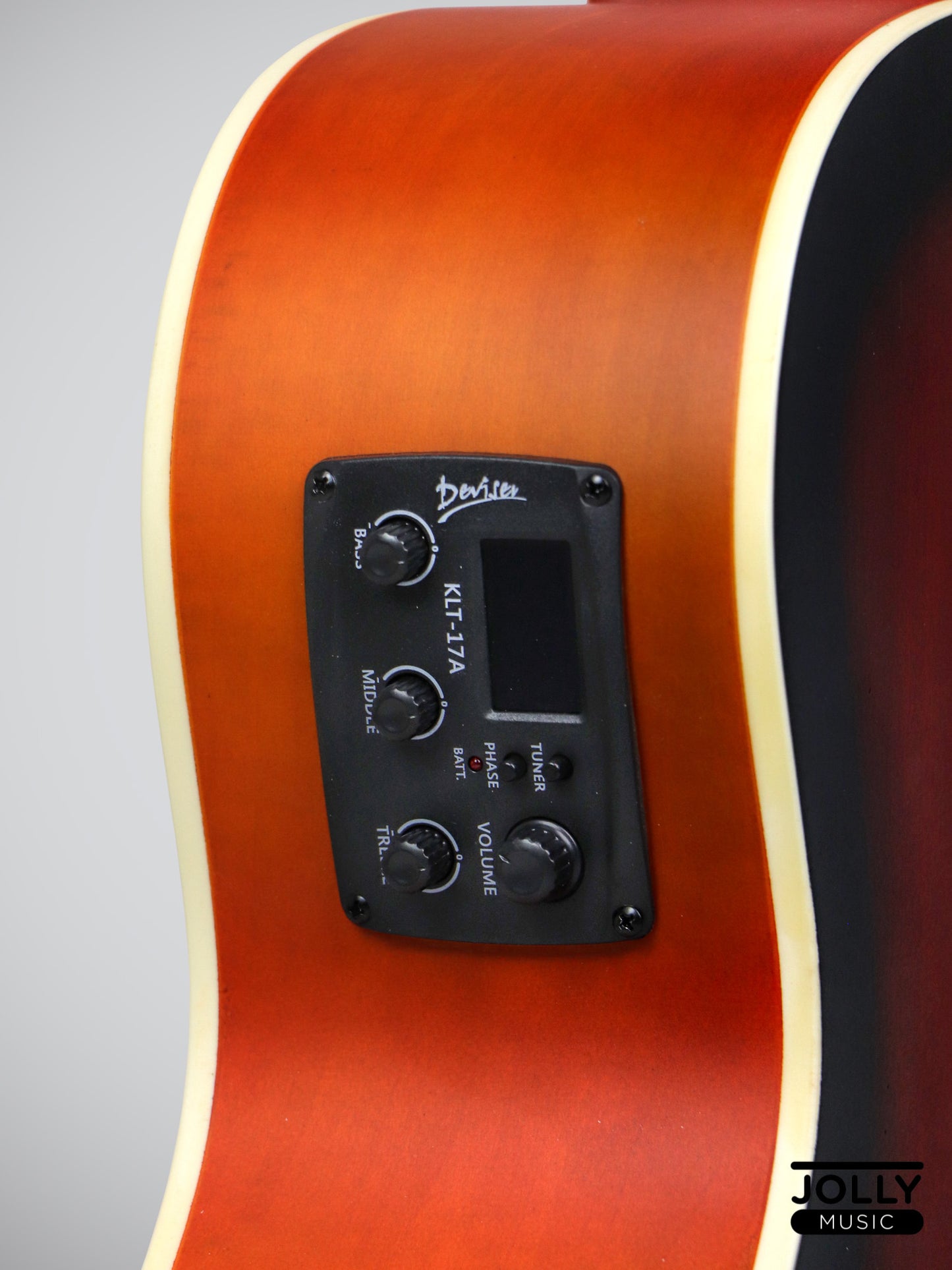Caravan HS-4040 EQ Electric-Acoustic Guitar with FREE Gigbag and Pickup - Amber Sunburst