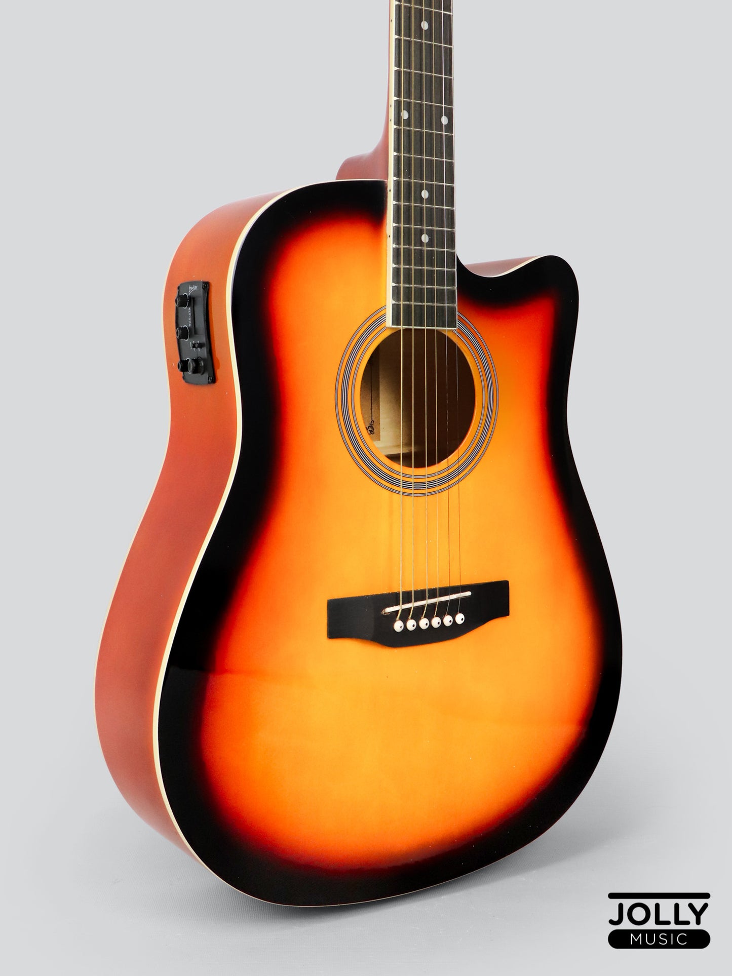 Caravan HS-4111 EQ Acoustic Electric Guitar - Sunburst
