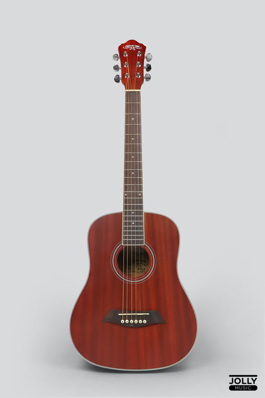 Caravan HS-B1 All-Mahogany Baby Dreadnought Acoustic Guitar